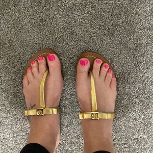 EUC Tory Burch Gold Sandals